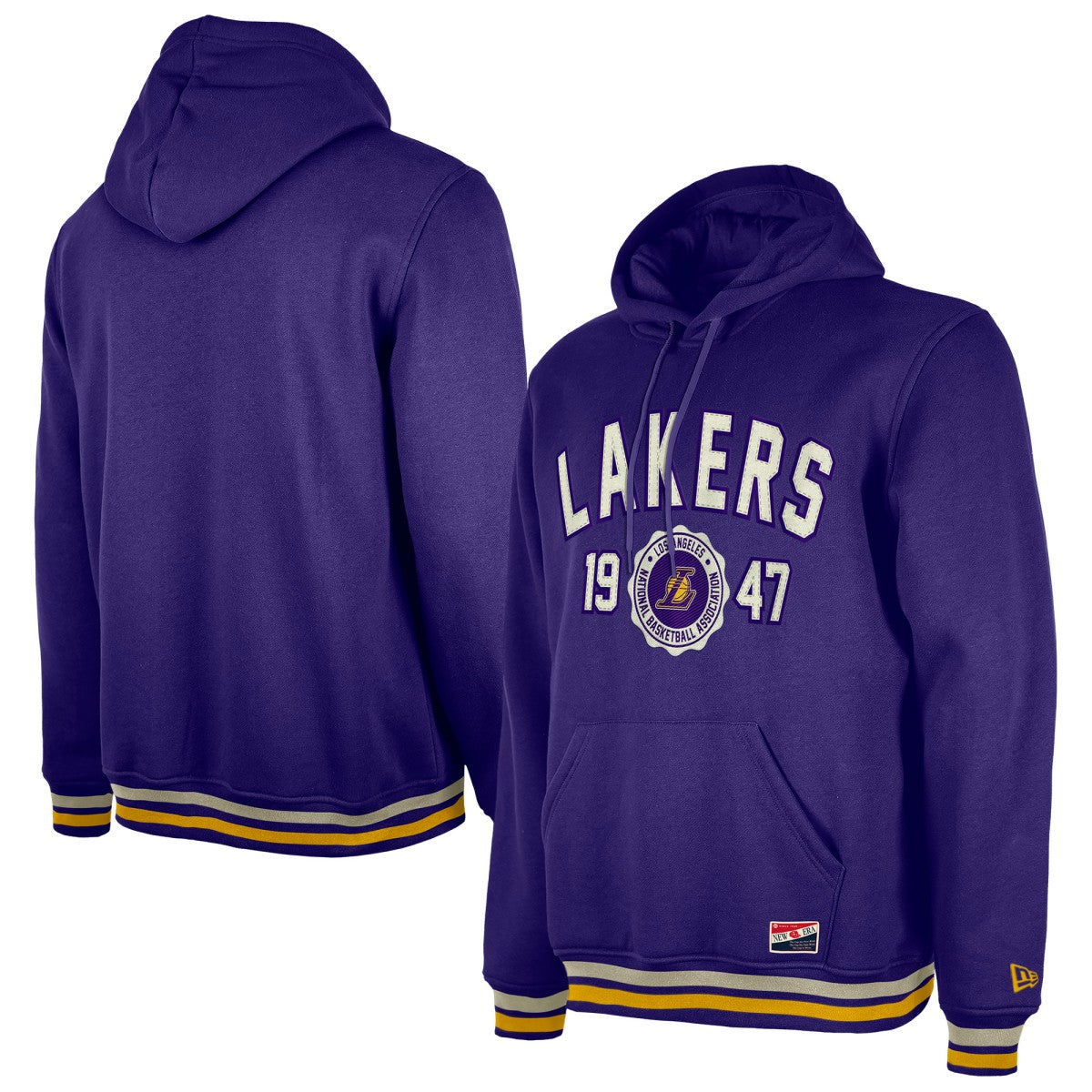 New Era Los Angeles Lakers Throwback Vintage Pullover Hoodie