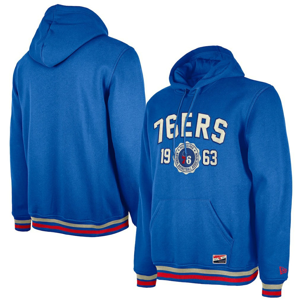 New Era Philadelphia 76ers Throwback Vintage Pullover Hoodie