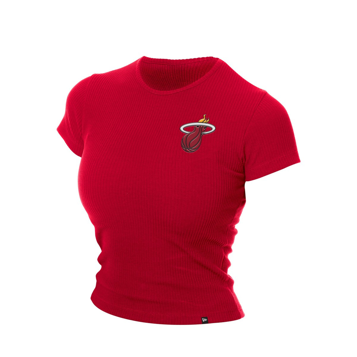New Era Miami Heat Women's Leisure Collection Baby Doll Cropped T-Shirt