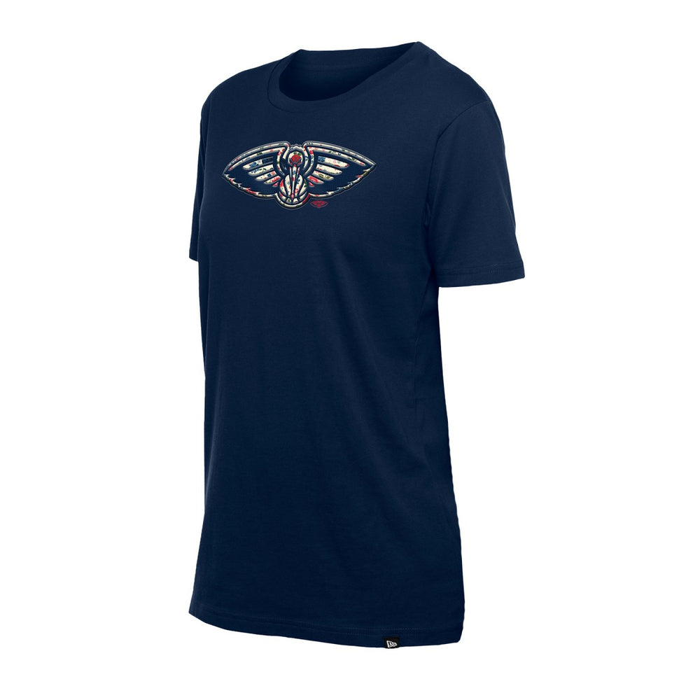 New Era New Orleans Pelicans Women's Glam Game Flower T-Shirt