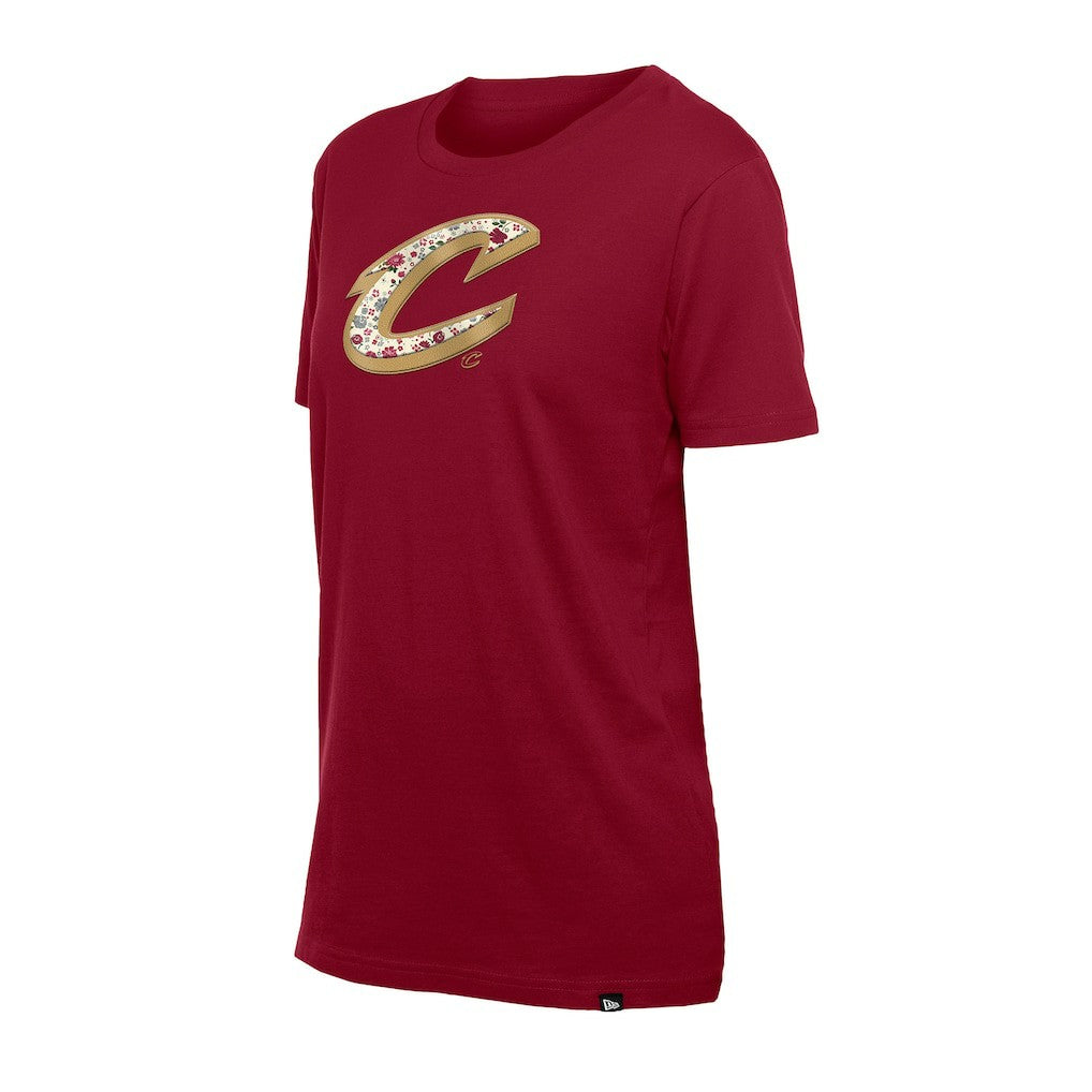 New Era Cleveland Cavaliers Women's Glam Game Flower T-Shirt sale