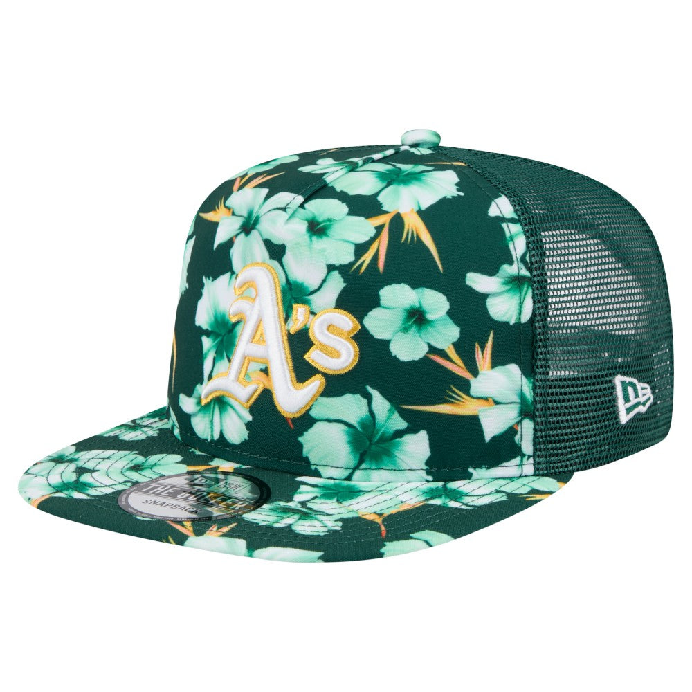 Green Athletics New Era Adventure Pattern Golfer Trucker Snapback Hat