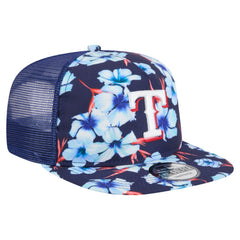 Royal Texas Rangers New Era Adventure Pattern Golfer Trucker Snapback Hat