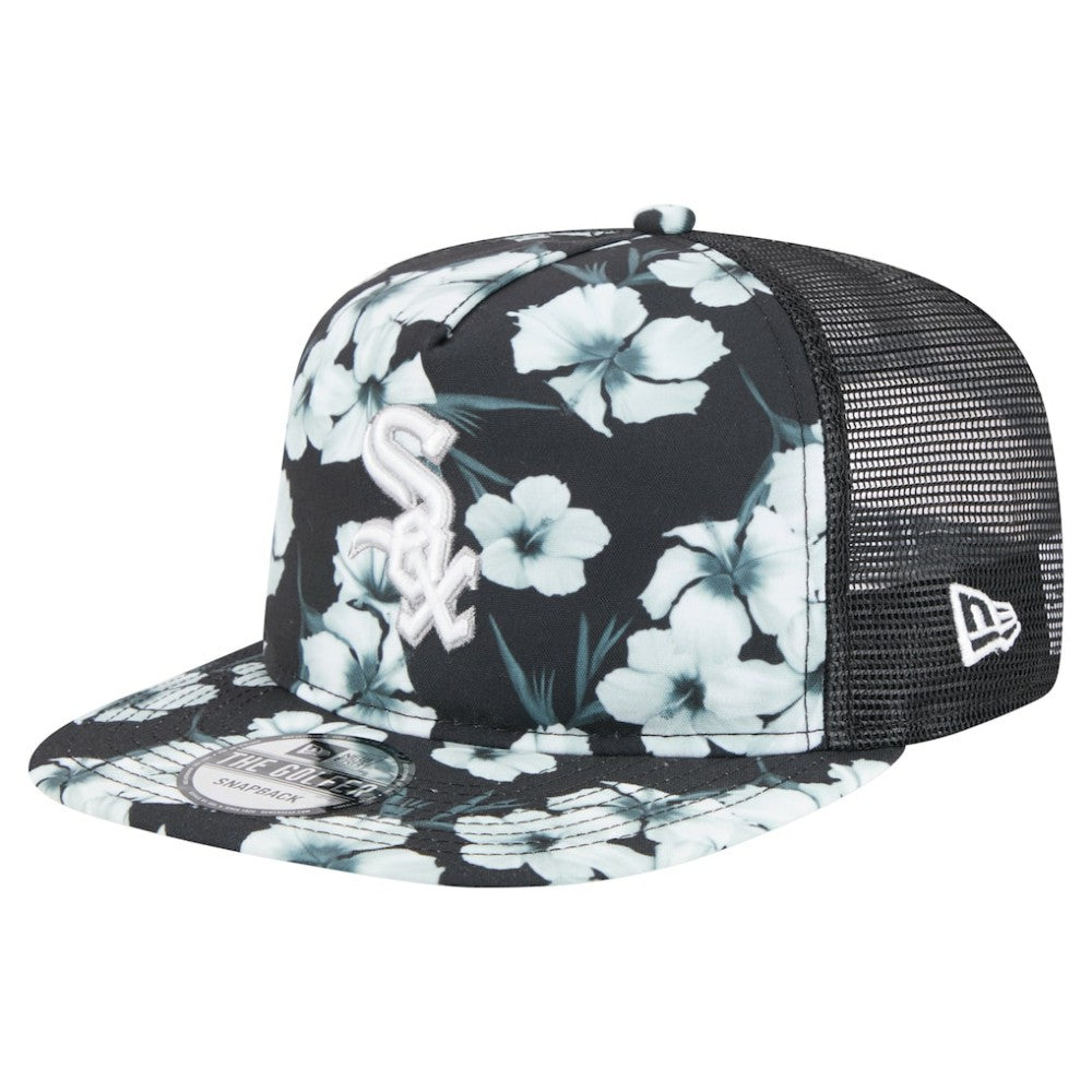 Black Chicago White Sox New Era Adventure Pattern Golfer Trucker Snapback Hat