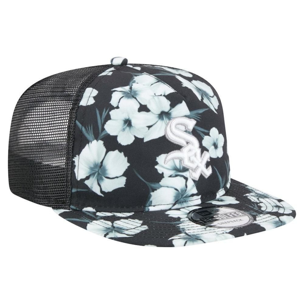 Black Chicago White Sox New Era Adventure Pattern Golfer Trucker Snapback Hat