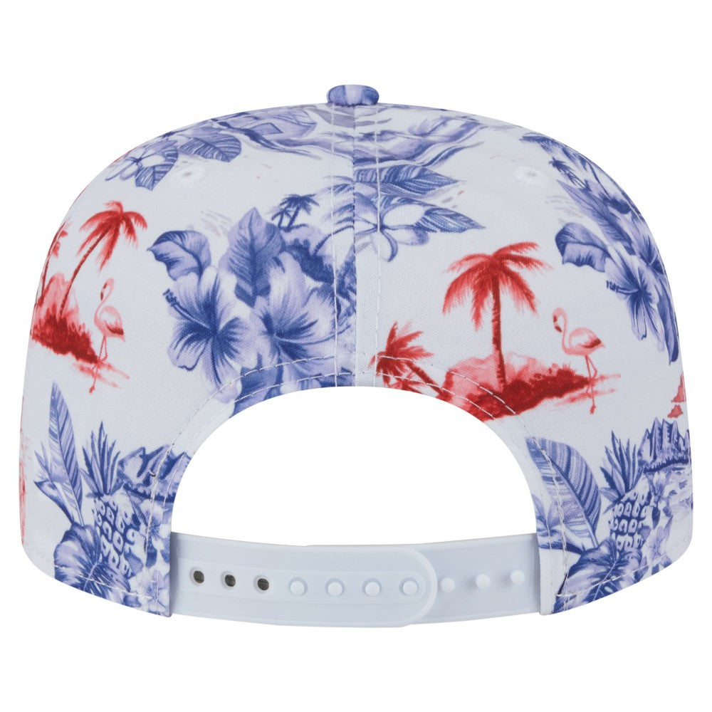 White Los Angeles Angels New Era Printed Island Golfer Snapback Hat