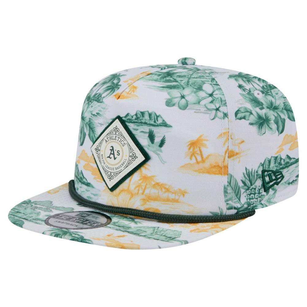 White Athletics New Era Printed Island Golfer Snapback Hat