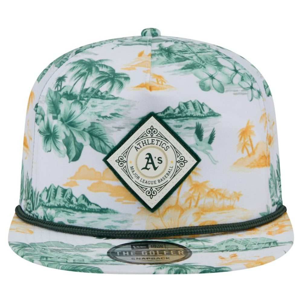 White Athletics New Era Printed Island Golfer Snapback Hat