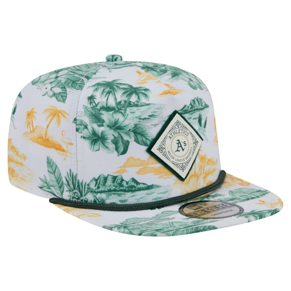 White Athletics New Era Printed Island Golfer Snapback Hat