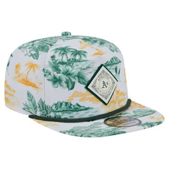 White Athletics New Era Printed Island Golfer Snapback Hat