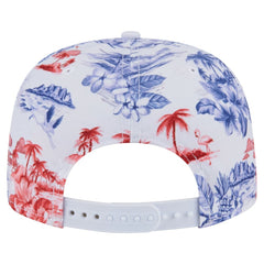 White Texas Rangers New Era Printed Island Golfer Snapback Hat