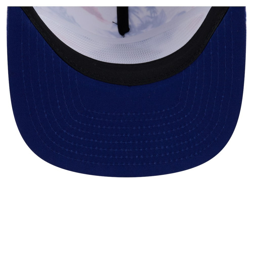 White Texas Rangers New Era Printed Island Golfer Snapback Hat