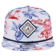 White Atlanta Braves New Era Printed Island Golfer Snapback Hat
