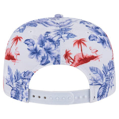White Atlanta Braves New Era Printed Island Golfer Snapback Hat