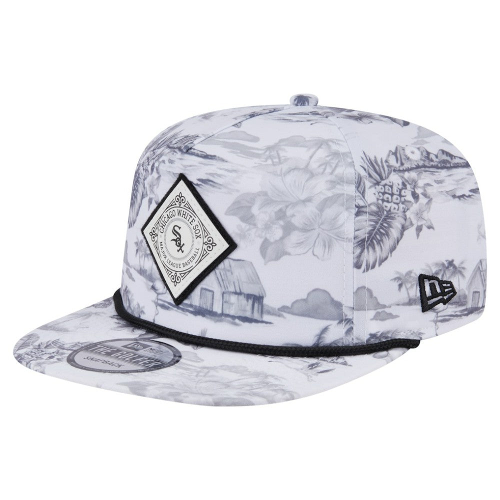 White Chicago White Sox New Era Printed Island Golfer Snapback Hat
