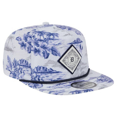 White Detroit Tigers New Era Printed Island Golfer Snapback Hat