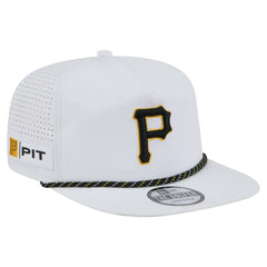 White Pittsburgh Pirates New Era Perforated Golfer Snapback Hat