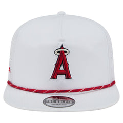 White Los Angeles Angels New Era Perforated Golfer Snapback Hat