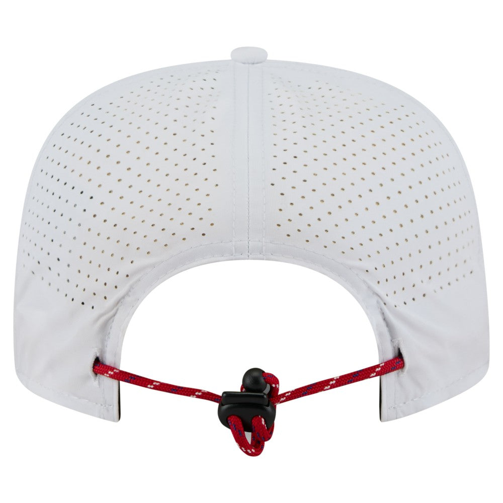 White Los Angeles Angels New Era Perforated Golfer Snapback Hat