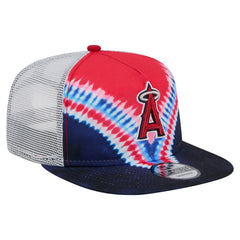 Los Angeles Angels New Era Tie-Dye Golfer Trucker Adjustable Hat