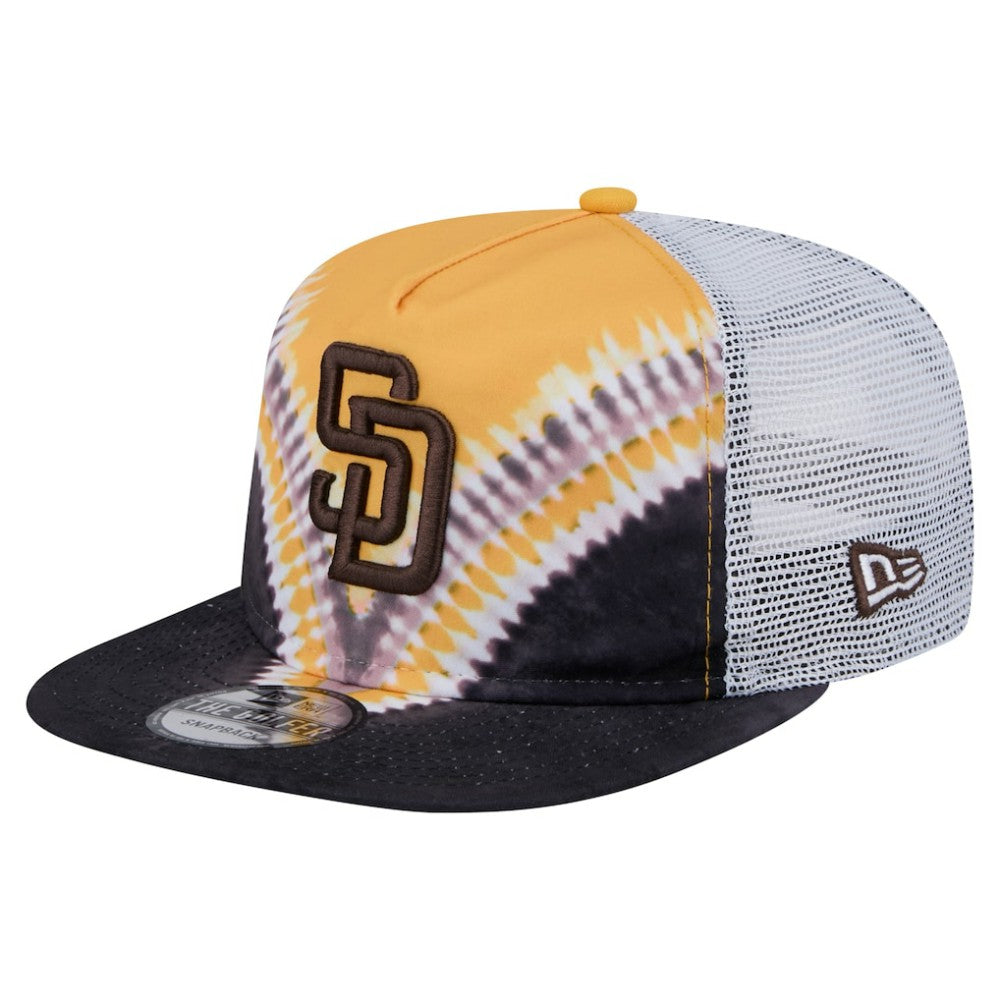 San Diego Padres New Era Tie-Dye Golfer Trucker Adjustable Hat