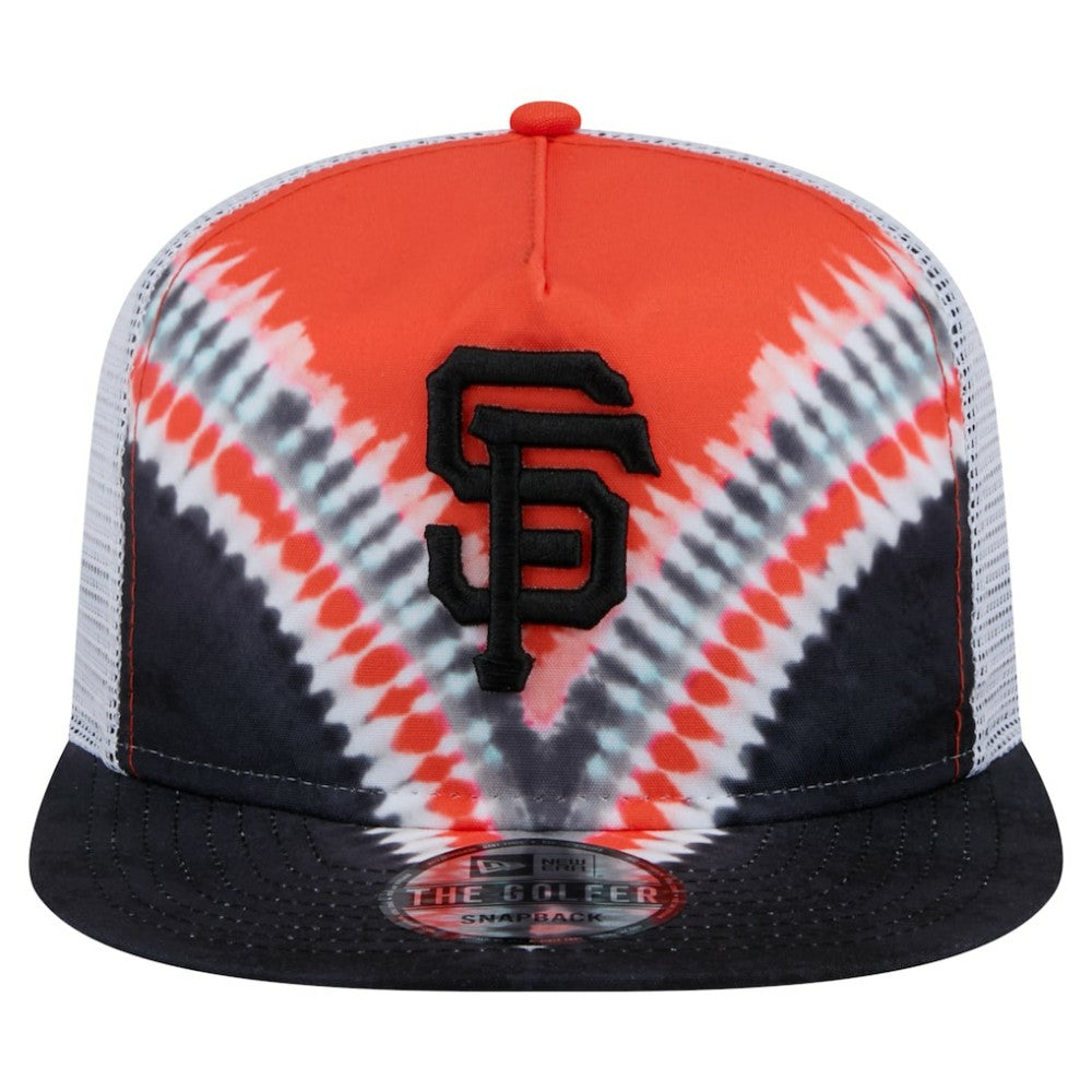San Francisco Giants New Era Tie-Dye Golfer Trucker Adjustable Hat