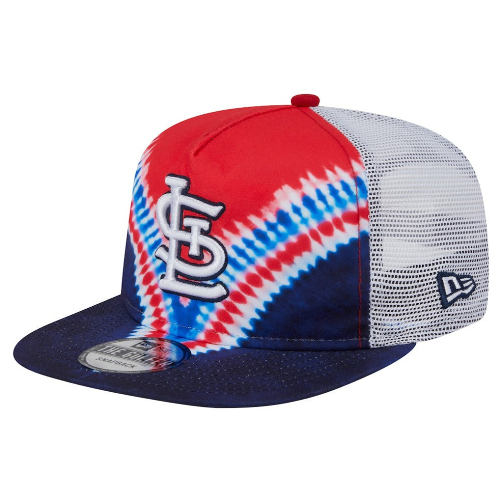 St. Louis Cardinals New Era Tie-Dye Golfer Trucker Adjustable Hat