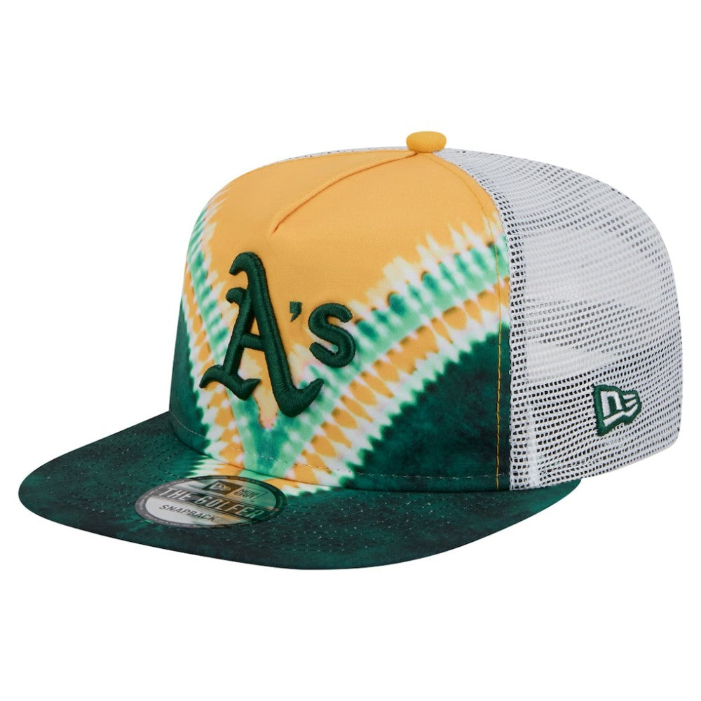 Athletics New Era Tie-Dye Golfer Trucker Adjustable Hat