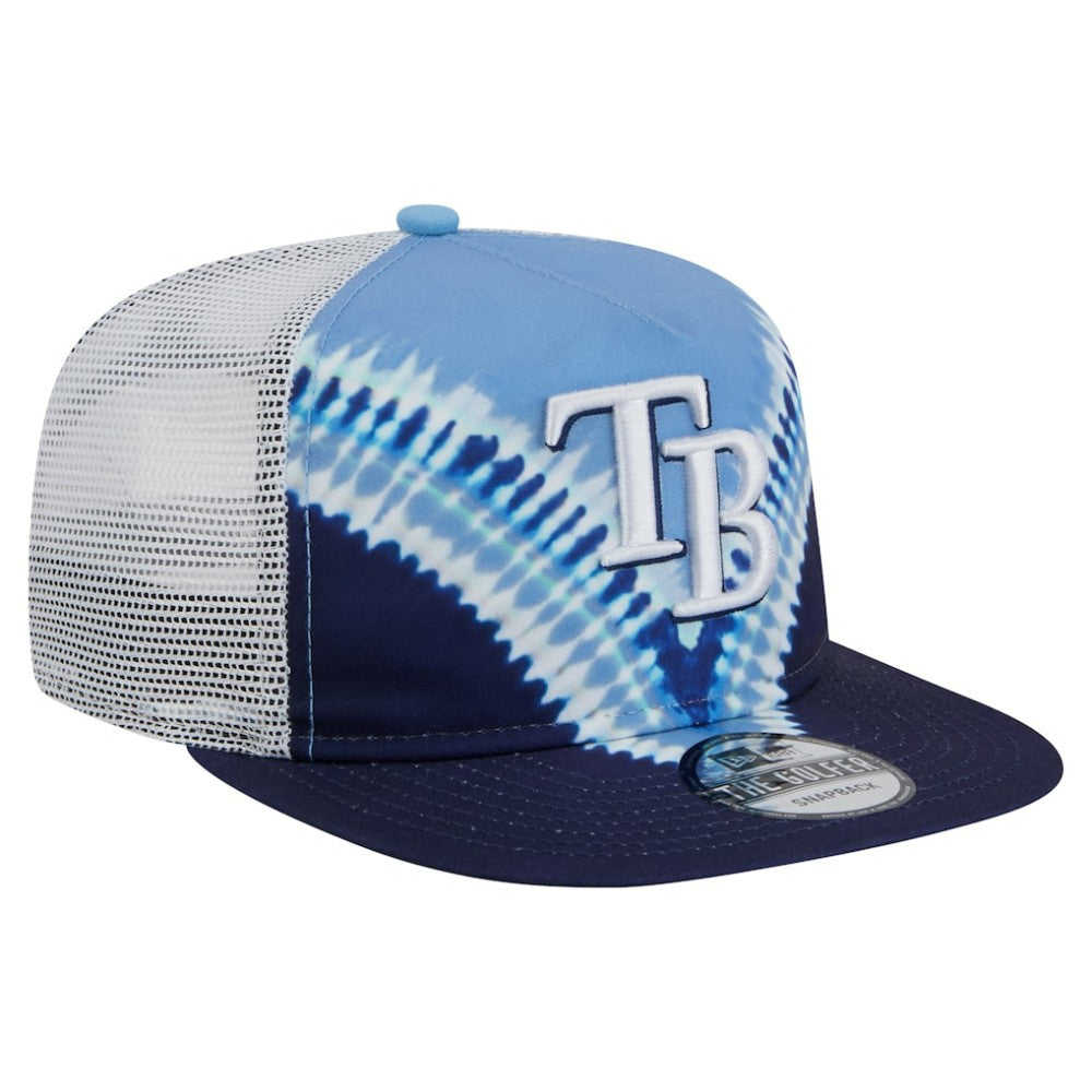 Tampa Bay Rays New Era Tie-Dye Golfer Trucker Adjustable Hat