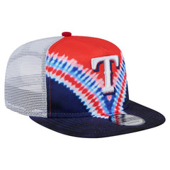 Texas Rangers New Era Tie-Dye Golfer Trucker Adjustable Hat