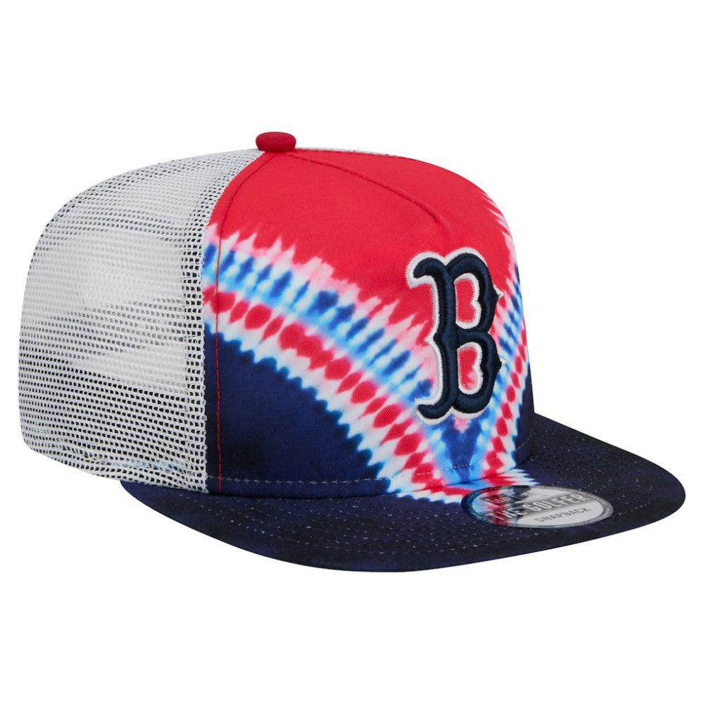 Boston Red Sox New Era Tie-Dye Golfer Trucker Adjustable Hat