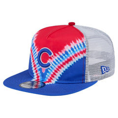 Chicago Cubs New Era Tie-Dye Golfer Trucker Adjustable Hat
