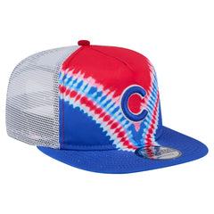Chicago Cubs New Era Tie-Dye Golfer Trucker Adjustable Hat