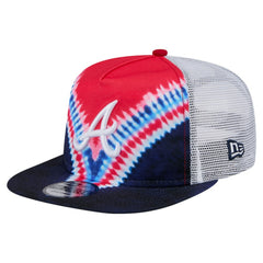 Atlanta Braves New Era Tie-Dye Golfer Trucker Adjustable Hat