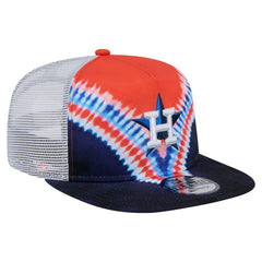 Houston Astros New Era Tie-Dye Golfer Trucker Adjustable Hat