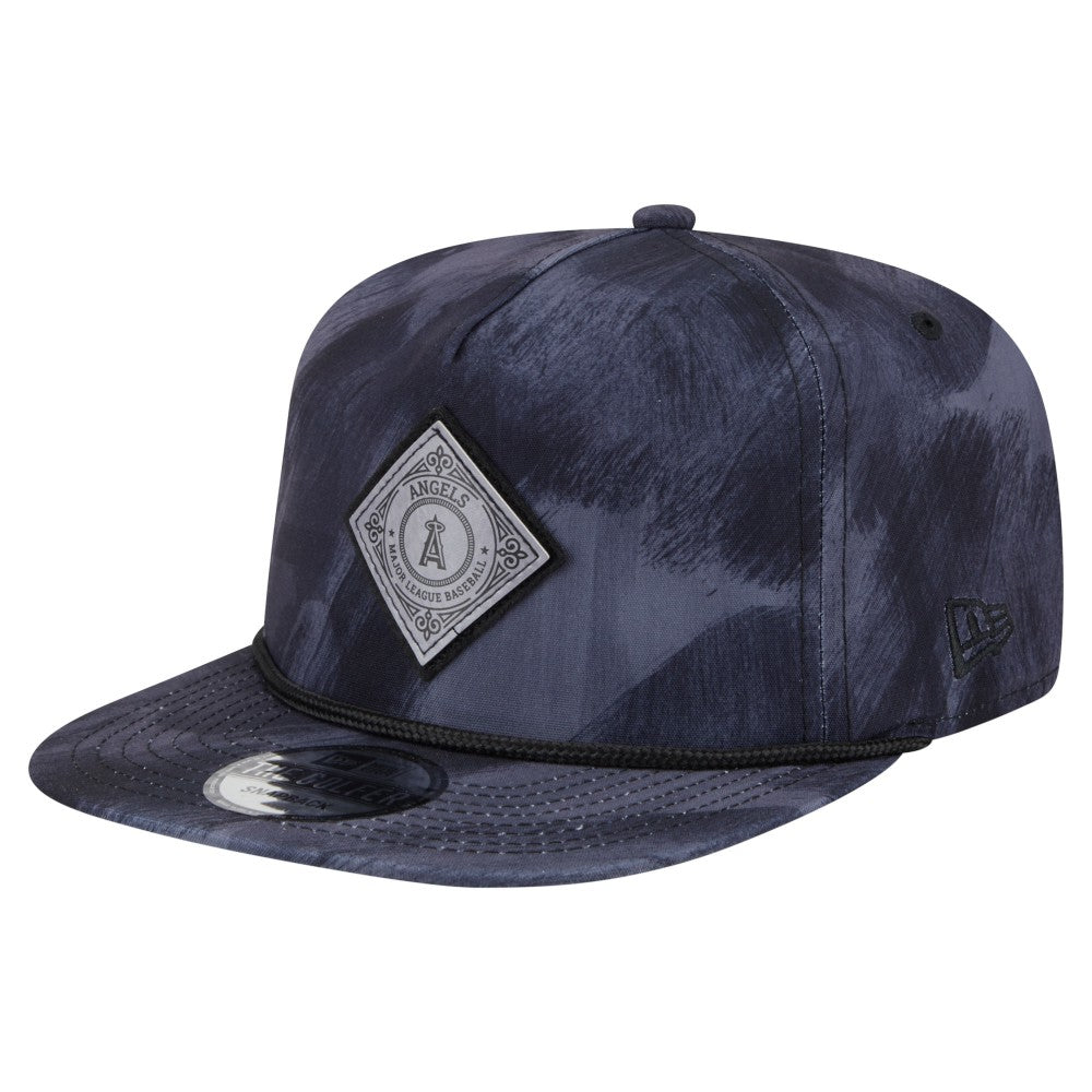 Navy Los Angeles Angels New Era Printed Golfer Snapback Hat