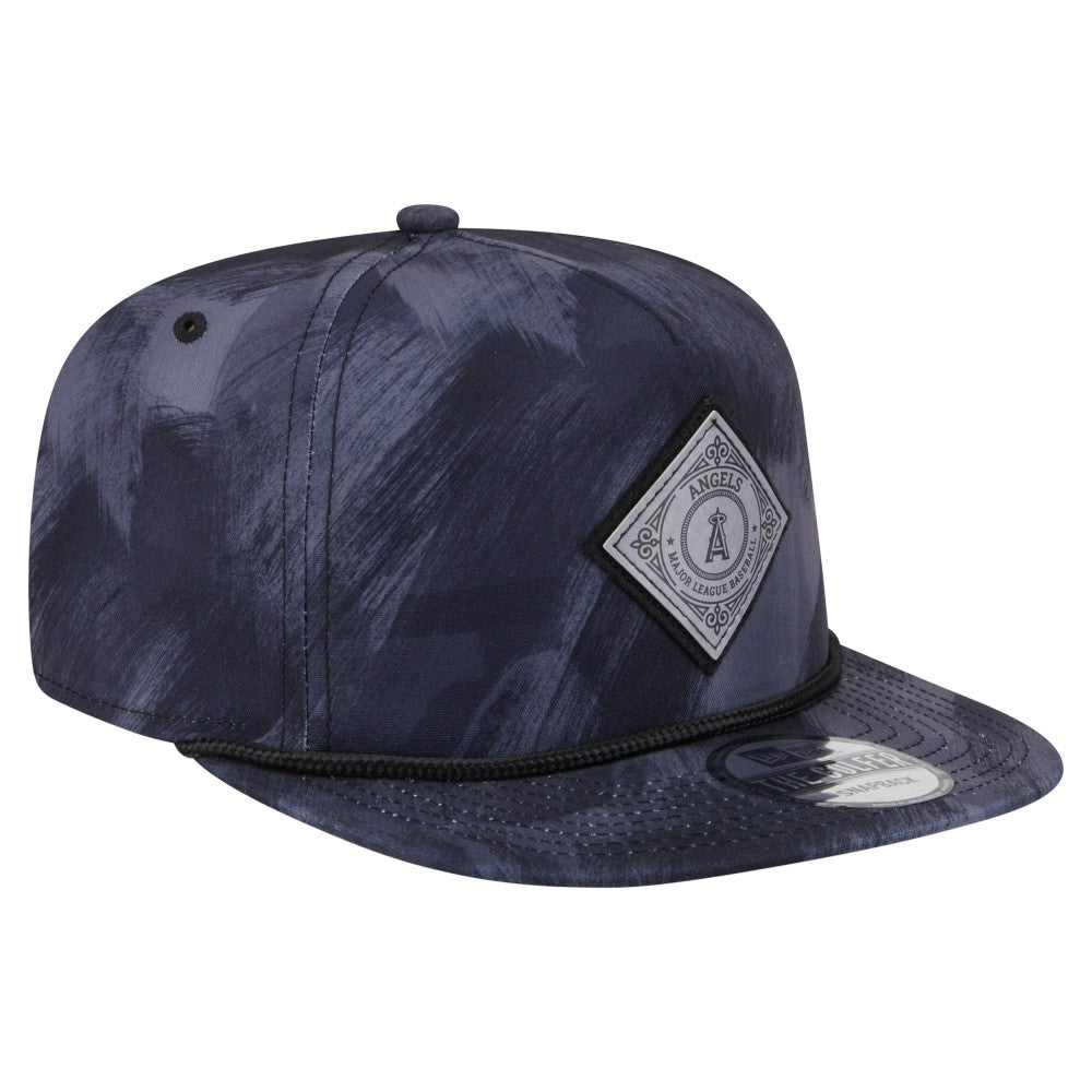 Navy Los Angeles Angels New Era Printed Golfer Snapback Hat