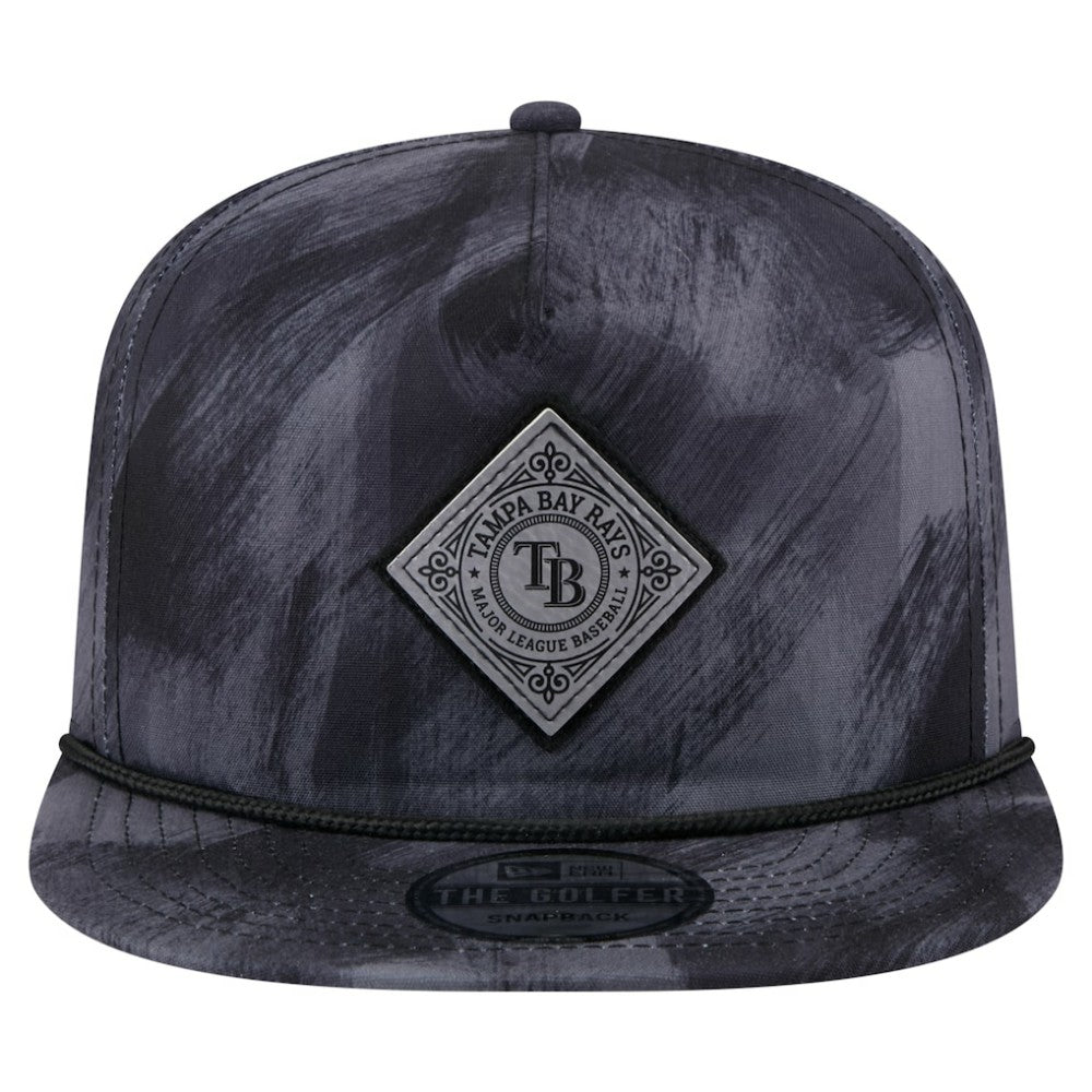 Navy Tampa Bay Rays New Era Printed Golfer Snapback Hat