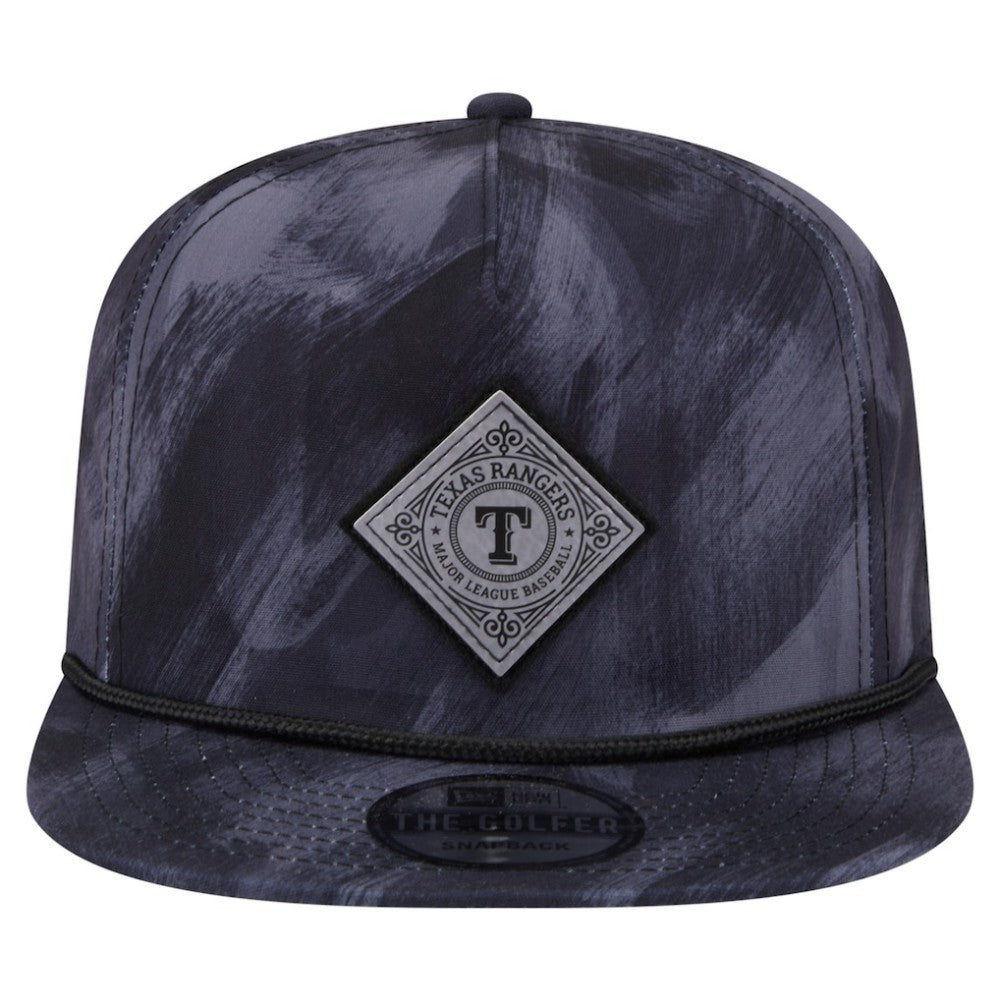 Navy Texas Rangers New Era Printed Golfer Snapback Hat