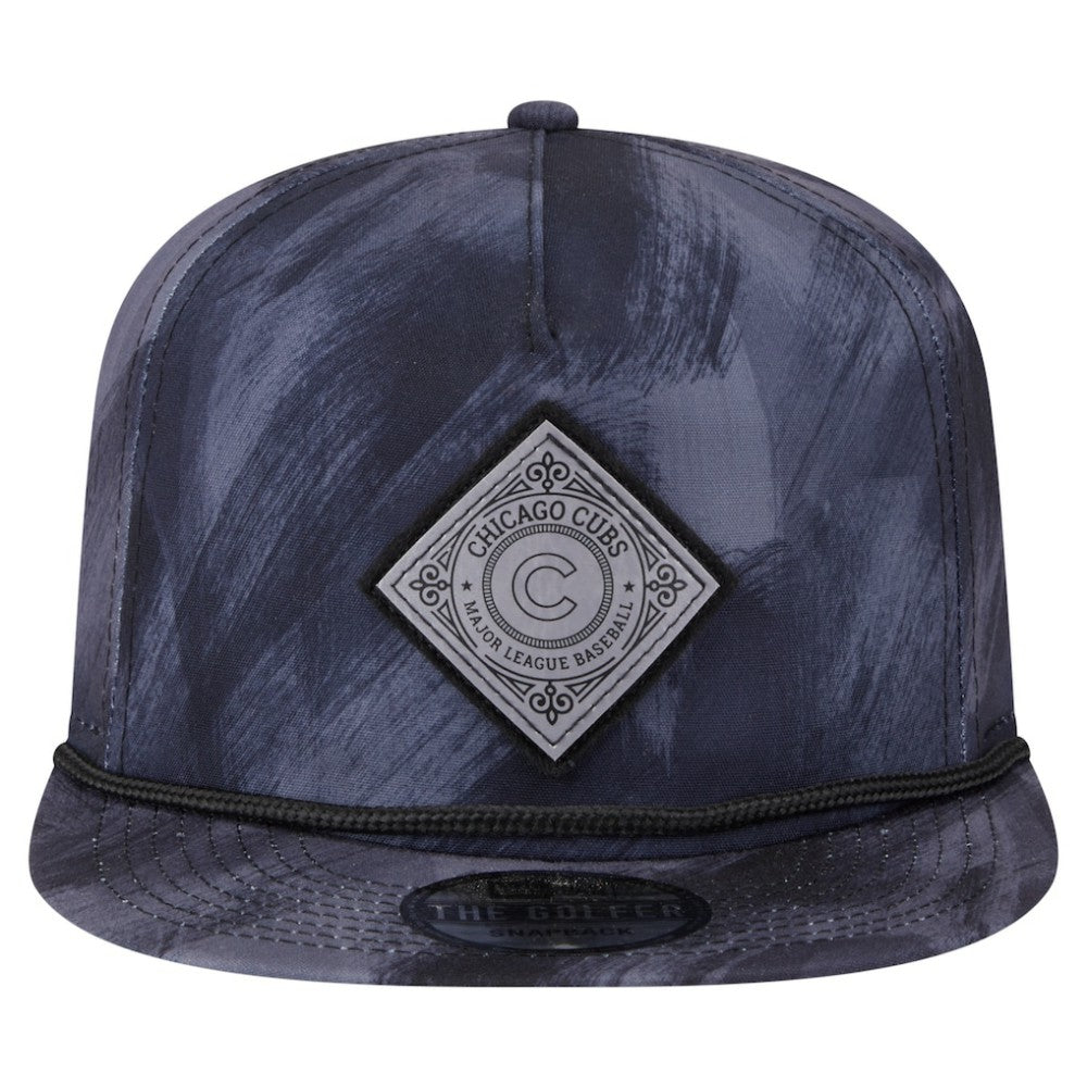Navy Chicago Cubs New Era Printed Golfer Snapback Hat