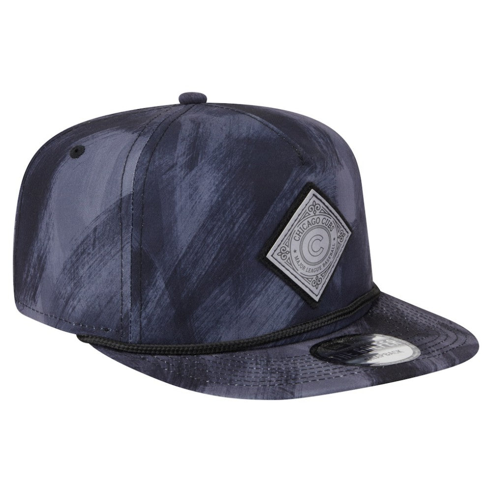 Navy Chicago Cubs New Era Printed Golfer Snapback Hat