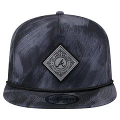 Navy Atlanta Braves New Era Printed Golfer Snapback Hat