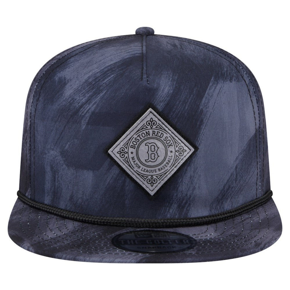 Navy Boston Red Sox New Era Printed Golfer Snapback Hat