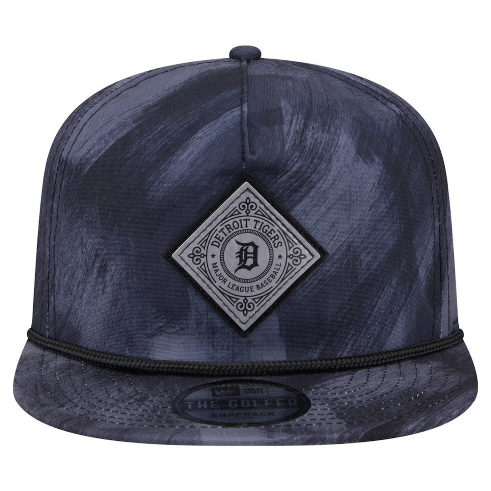 Navy Detroit Tigers New Era Printed Golfer Snapback Hat