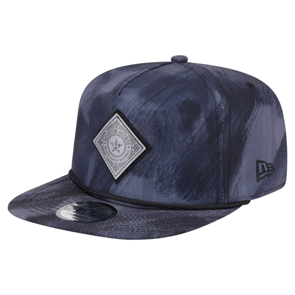 Navy Houston Astros New Era Printed Golfer Snapback Hat