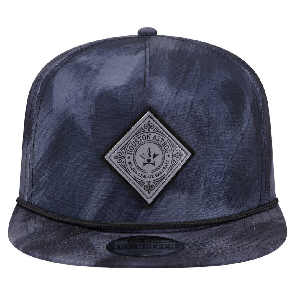 Navy Houston Astros New Era Printed Golfer Snapback Hat