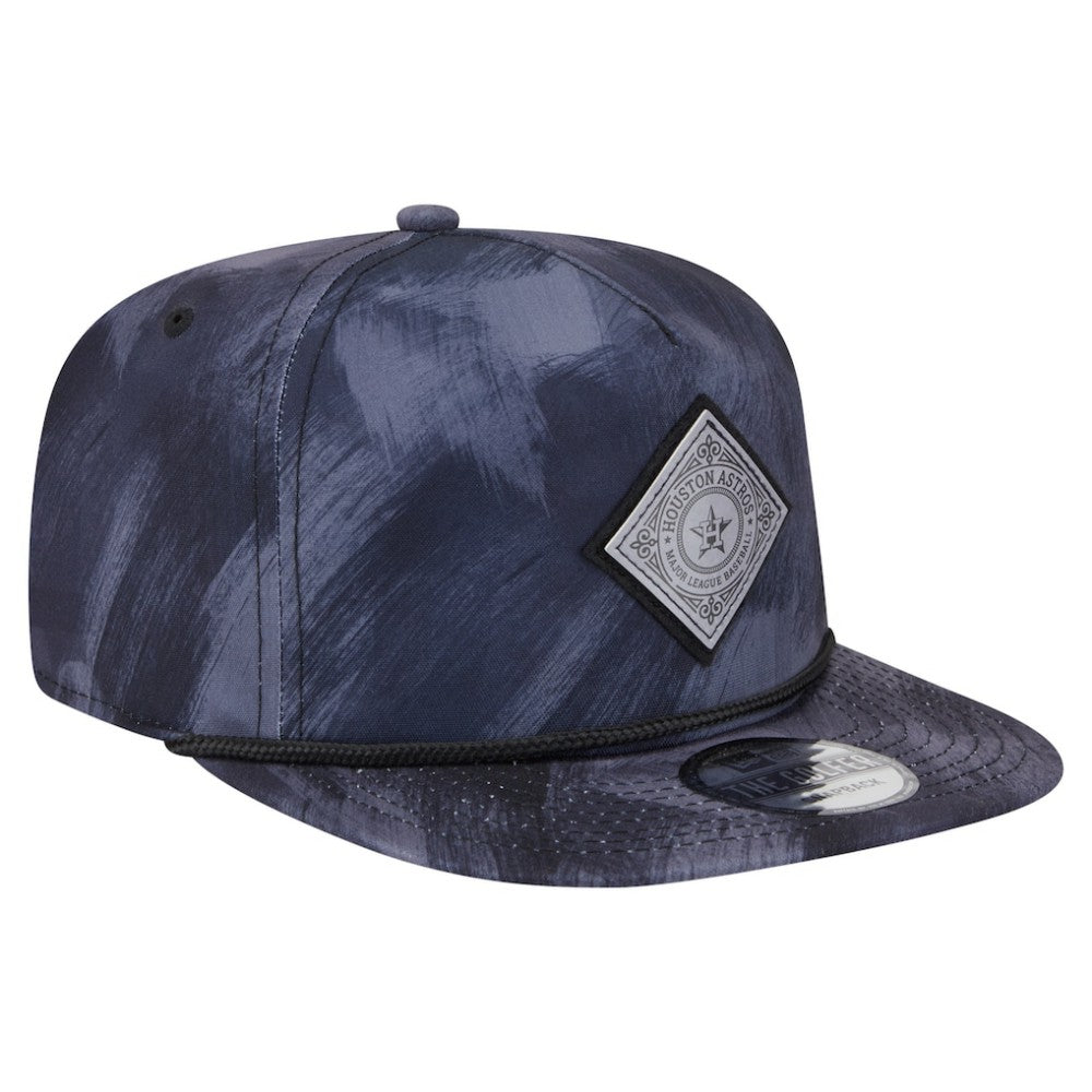 Navy Houston Astros New Era Printed Golfer Snapback Hat