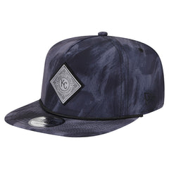 Navy Kansas City Royals New Era Printed Golfer Snapback Hat