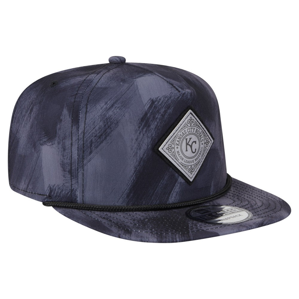 Navy Kansas City Royals New Era Printed Golfer Snapback Hat