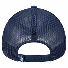Navy Tampa Bay Rays New Era Distressed 9FORTY A-Frame Adjustable Trucker Hat